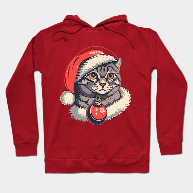 Cute Kitty Xmas Hoodie by FestiveFiesta